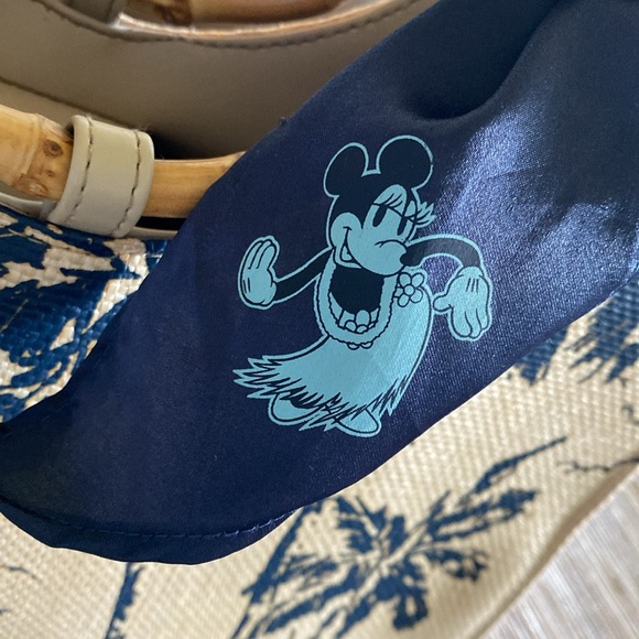 Disney Mickey Minnie Mouse Billabong Zara Bamboo Straw Tropical Hawaiian Beach - Picture 2 of 16